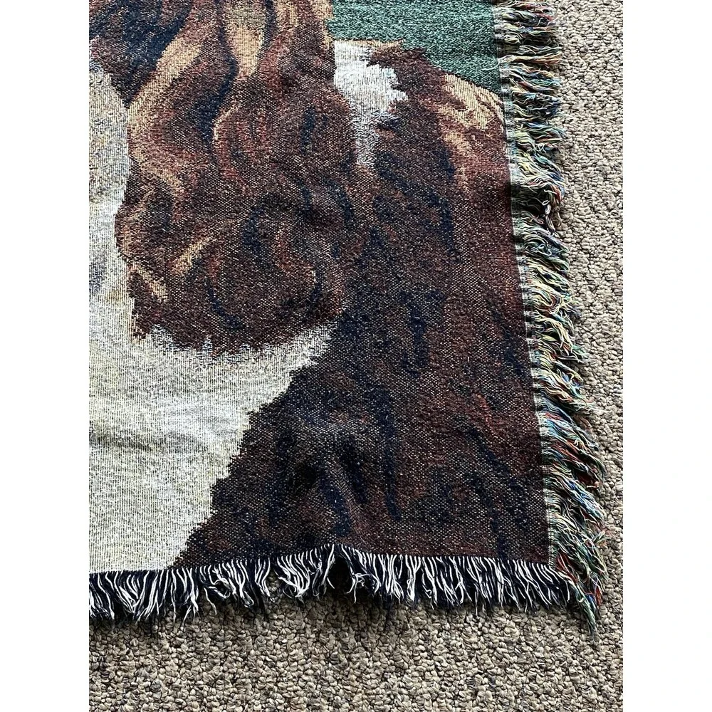 Cocker Spinger Spaniel Brown White Dog Puppy Tapestry Throw 58